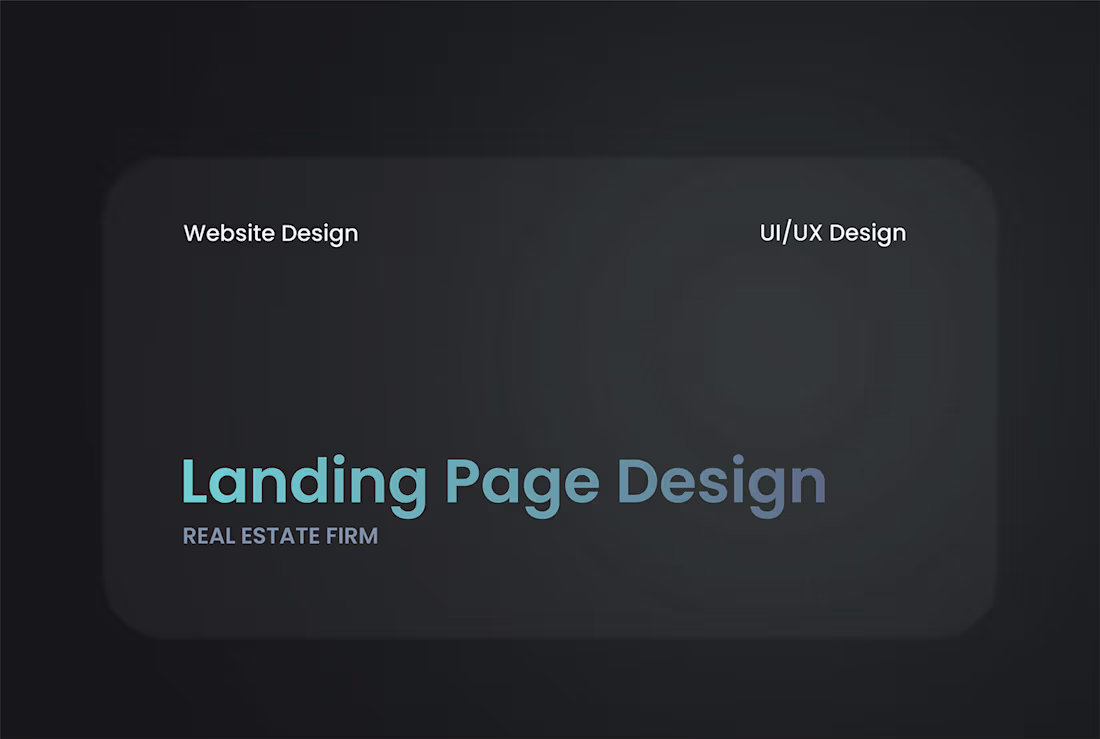 Cover image for Website Landing Page Design on Behance