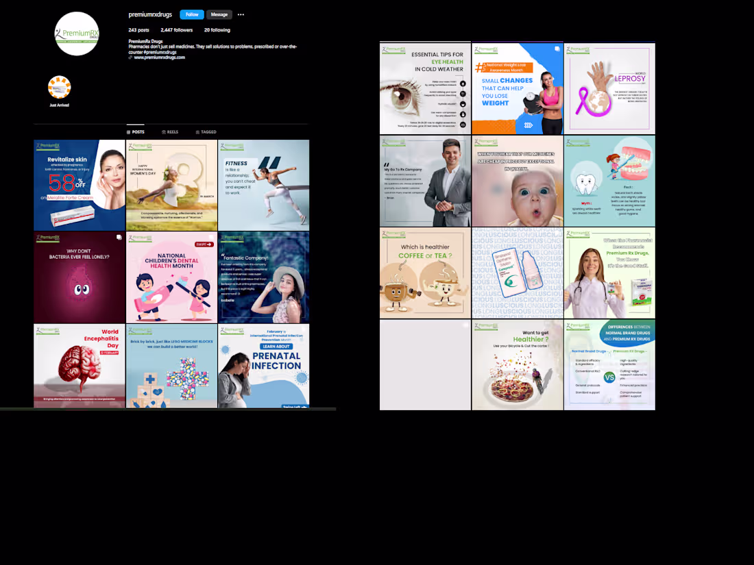 Cover image for PremiumRXDrugs - Social Media