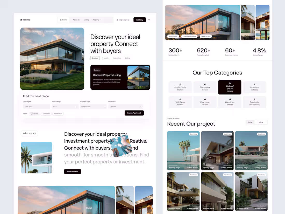 Cover image for Designed a premium real estate