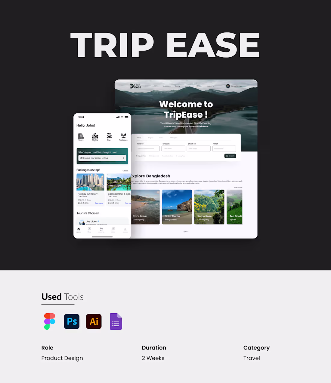 Cover image for Travel App/Web Case Study UI/UX :: Behance