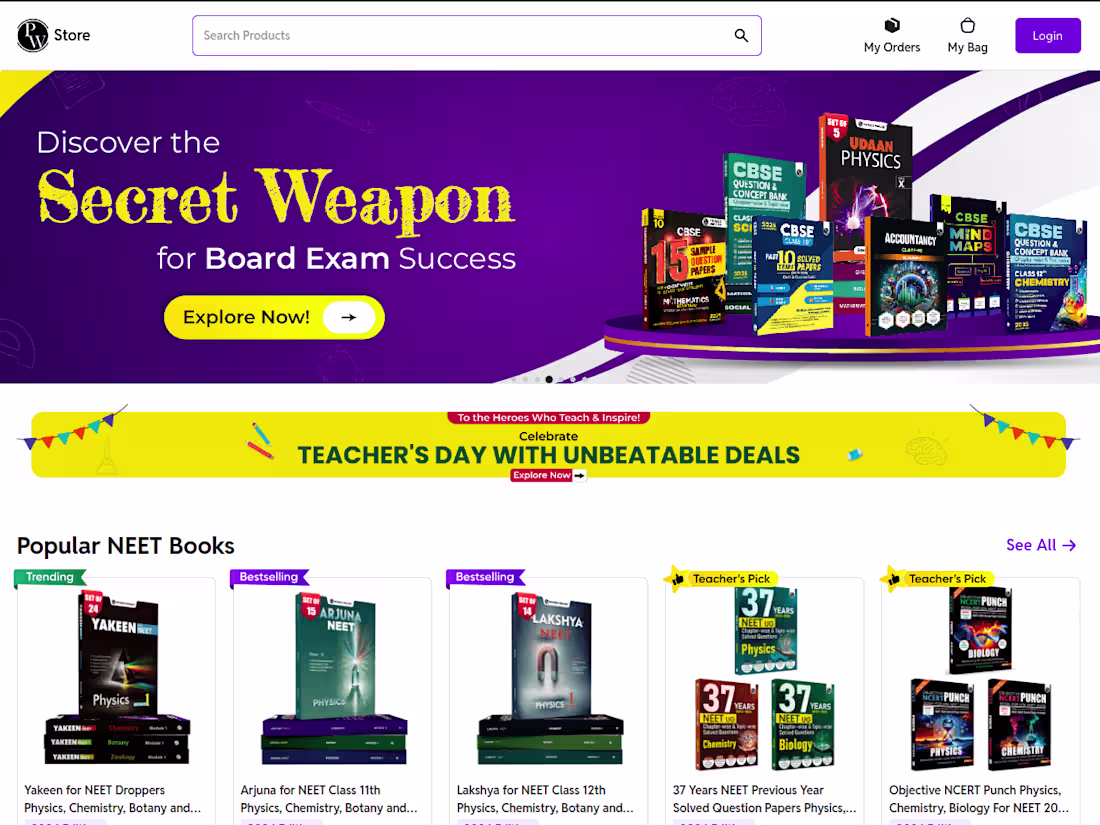 Cover image for Ecommerce platform for PW