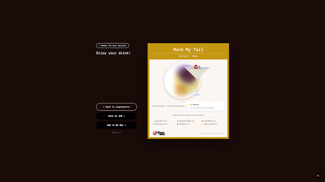 Cover image for  🍸 The Blob Bar