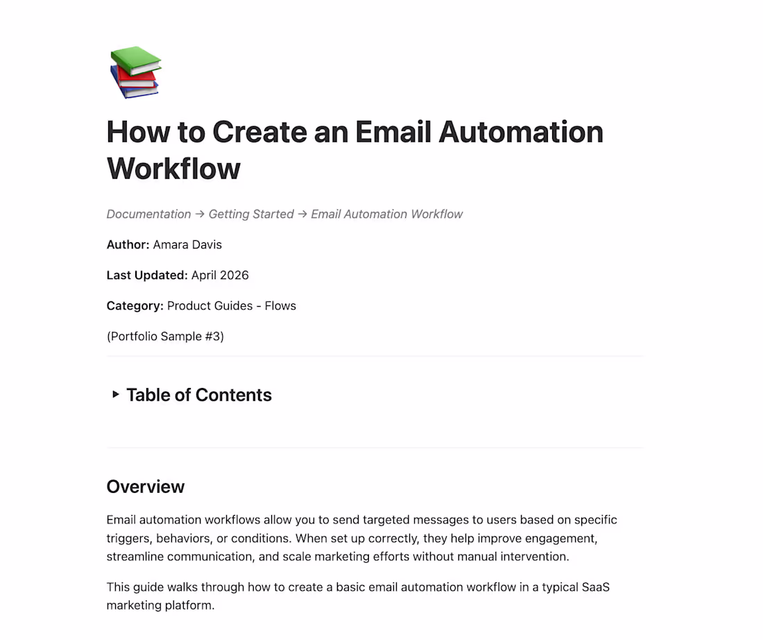 Cover image for Example Documentation for Automation Workflows