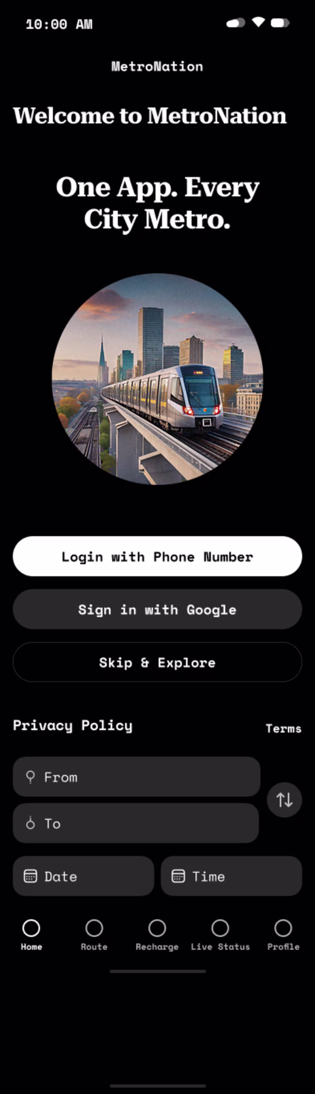Cover image for Minimal Interface Design for All India Metro App