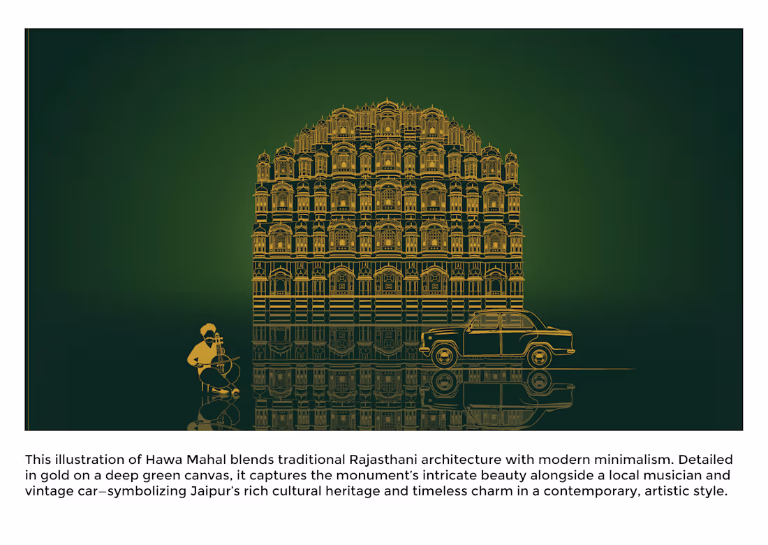 Cover image for Hawa Mahal Luxe Line illustration: