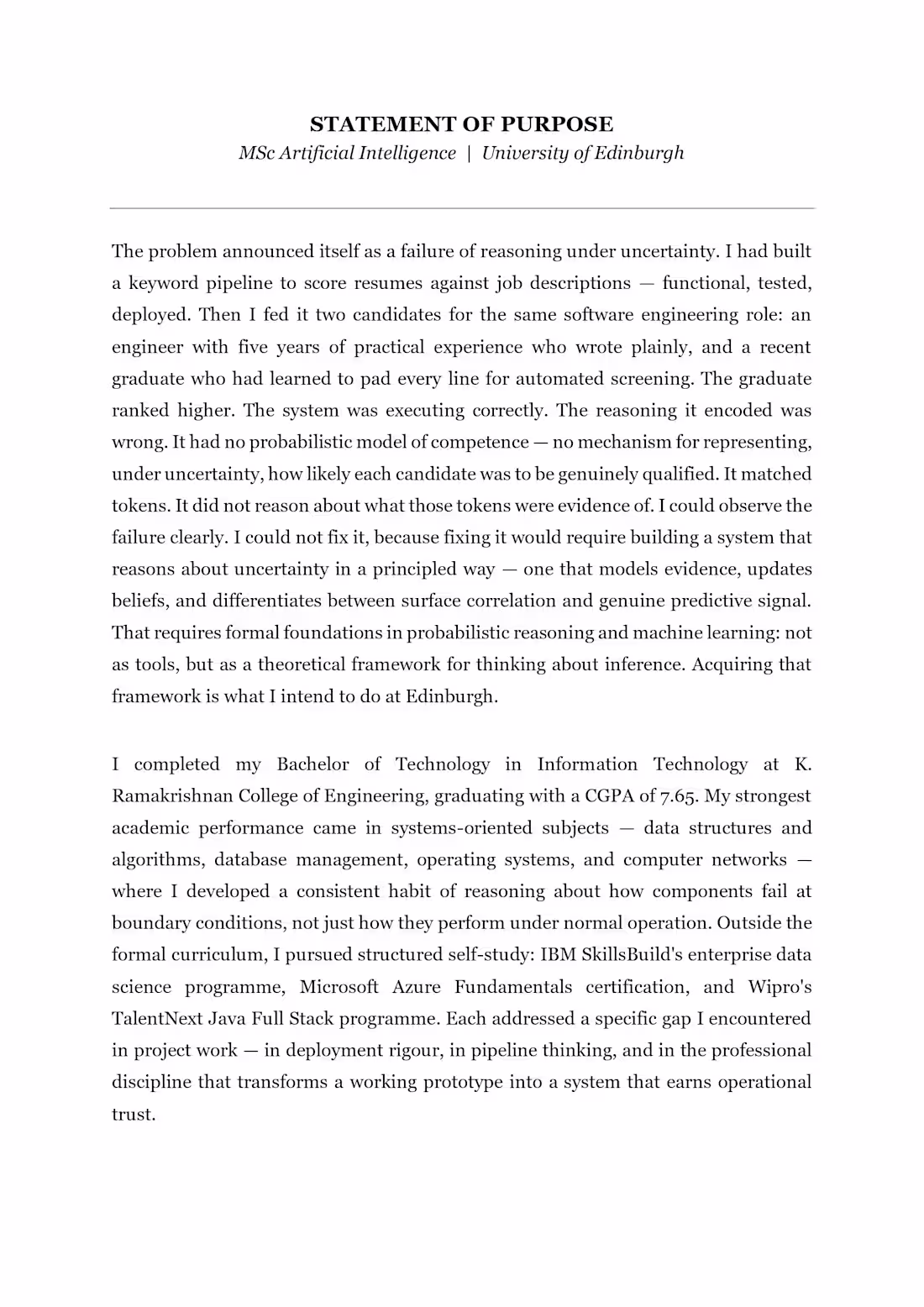 Cover image for :This showcases sample Statements of