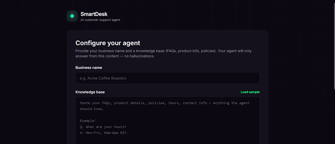 Cover image for A grounded AI customer support
