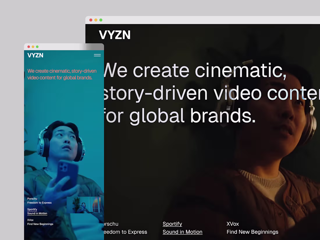 Cover image for Creative work deserves immersive presentation.

VYZN