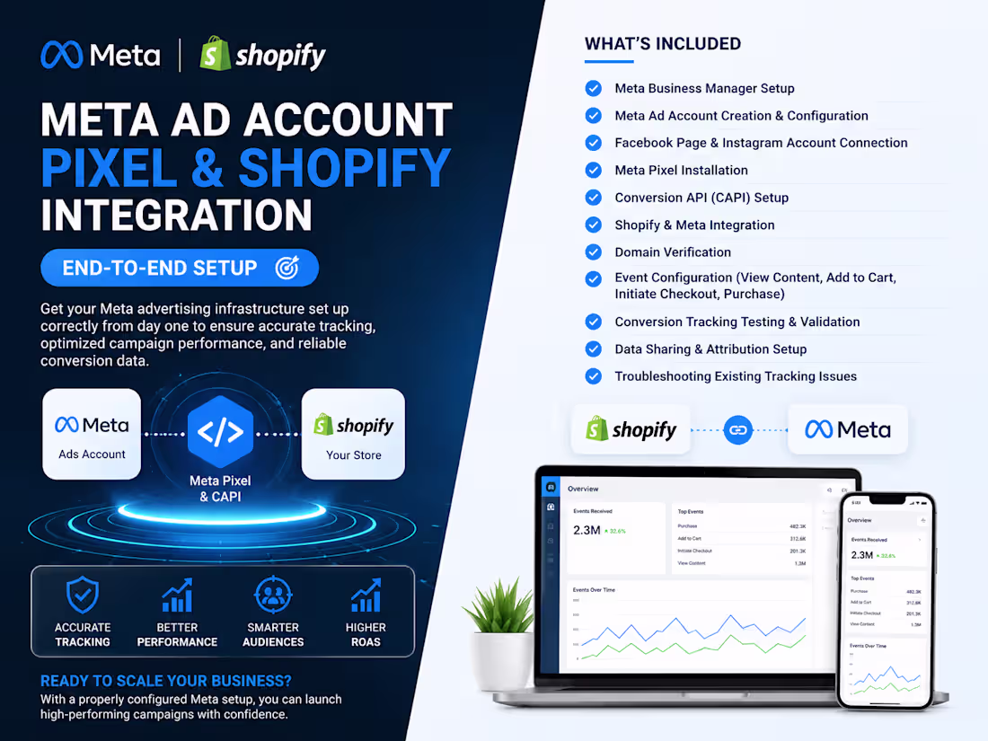 Cover image for Meta Ads Setup Expert | Meta Pixel, CAPI & Shopify Integration