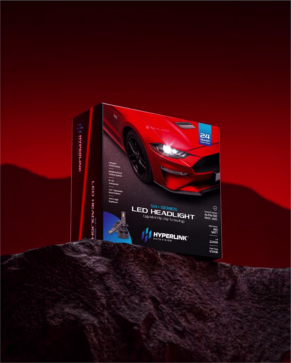 Cover image for LED Headlight Packaging Design (180W)