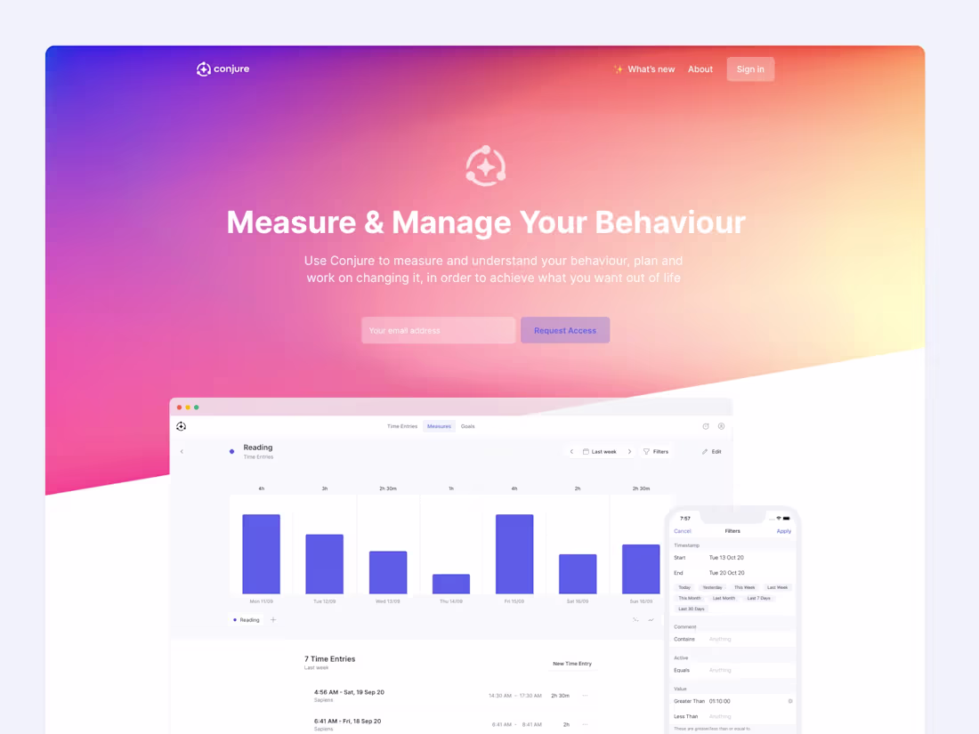 Cover image for Designing a platform to help people measure & manage behaviour