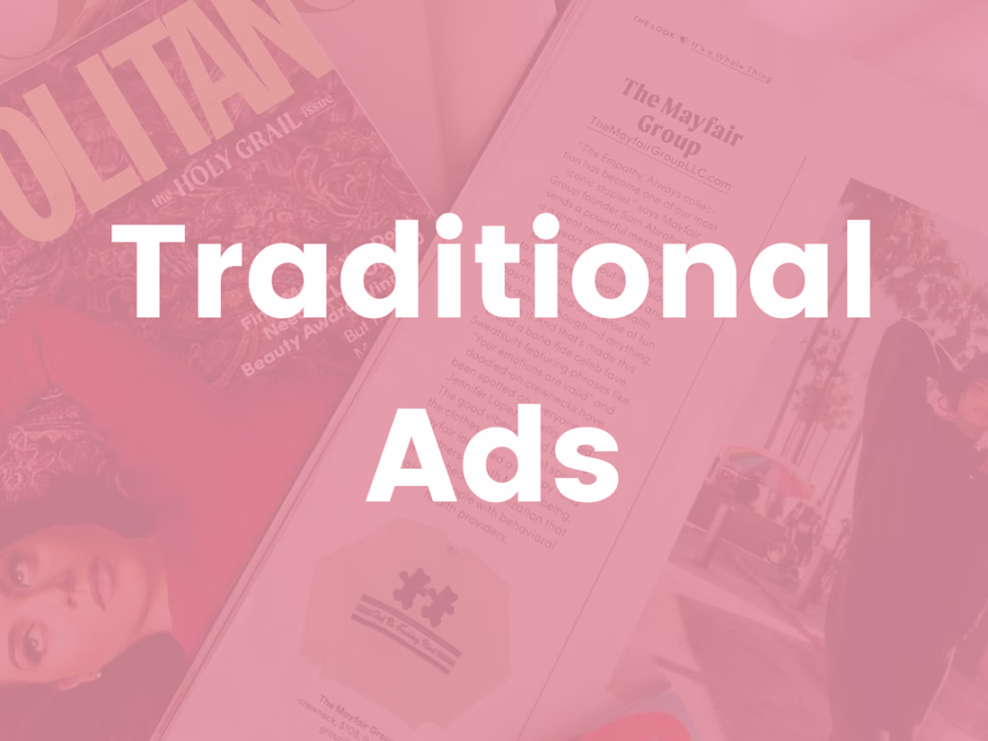 Cover image for Traditional Advertising: Print, TV, and Magazine