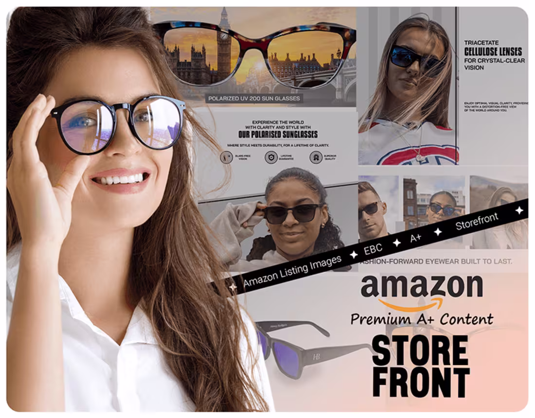 Cover image for Amazon Storefront Design: HoneyBadgers Sunglasses