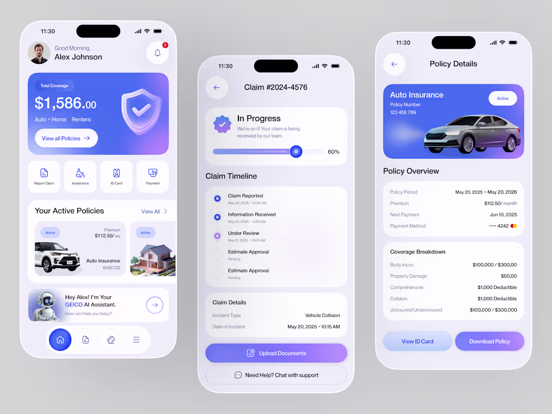 Cover image for Insurance Mobile App Redesign |