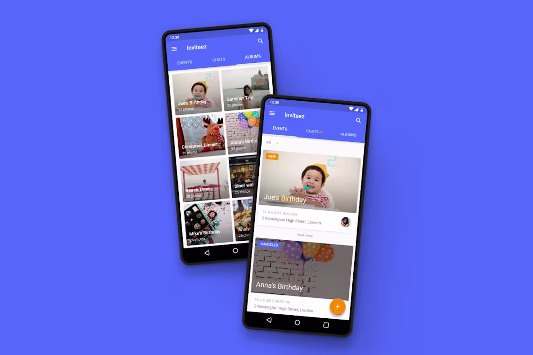 Cover image for Android App Design - Social Invites App