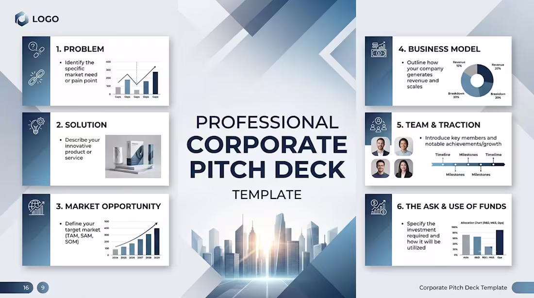 Cover image for Professional Corporate Pitch Deck