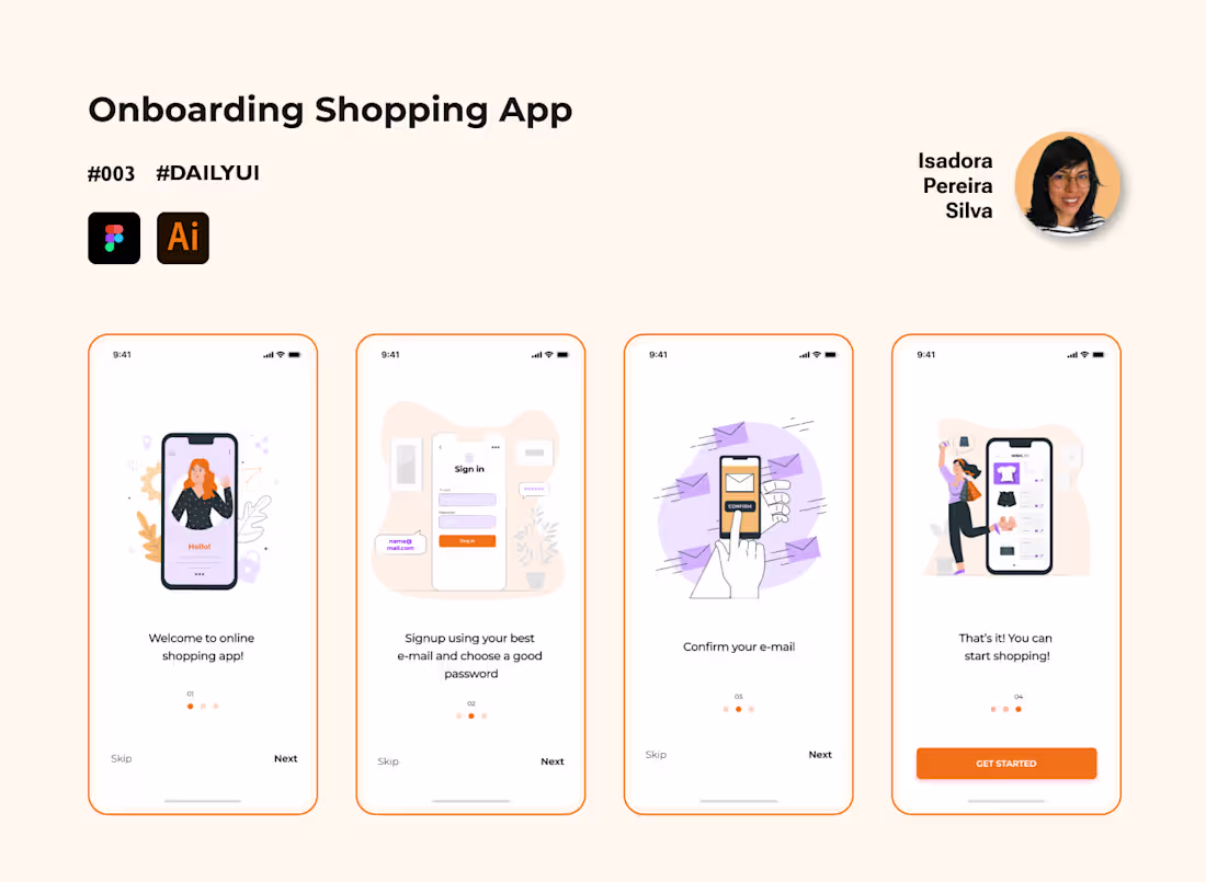 Cover image for UI Design - Onboarding Shopping App 