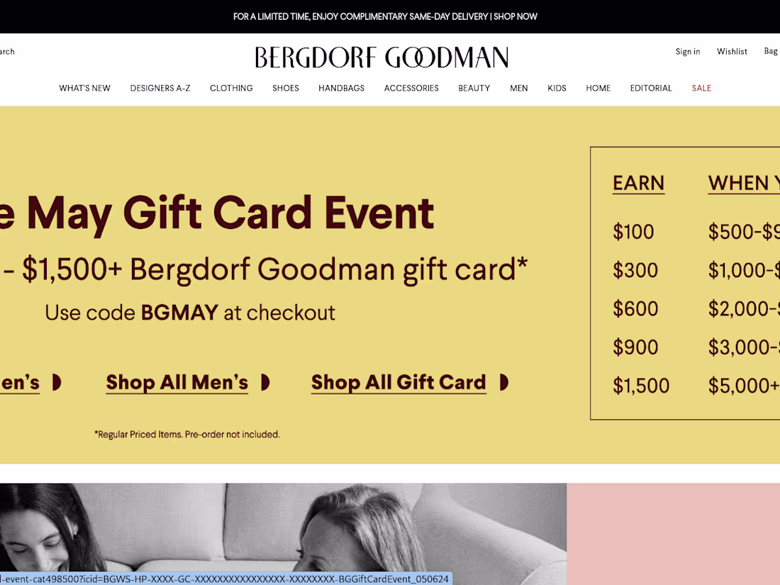 Cover image for BERGDORF GOODMAN