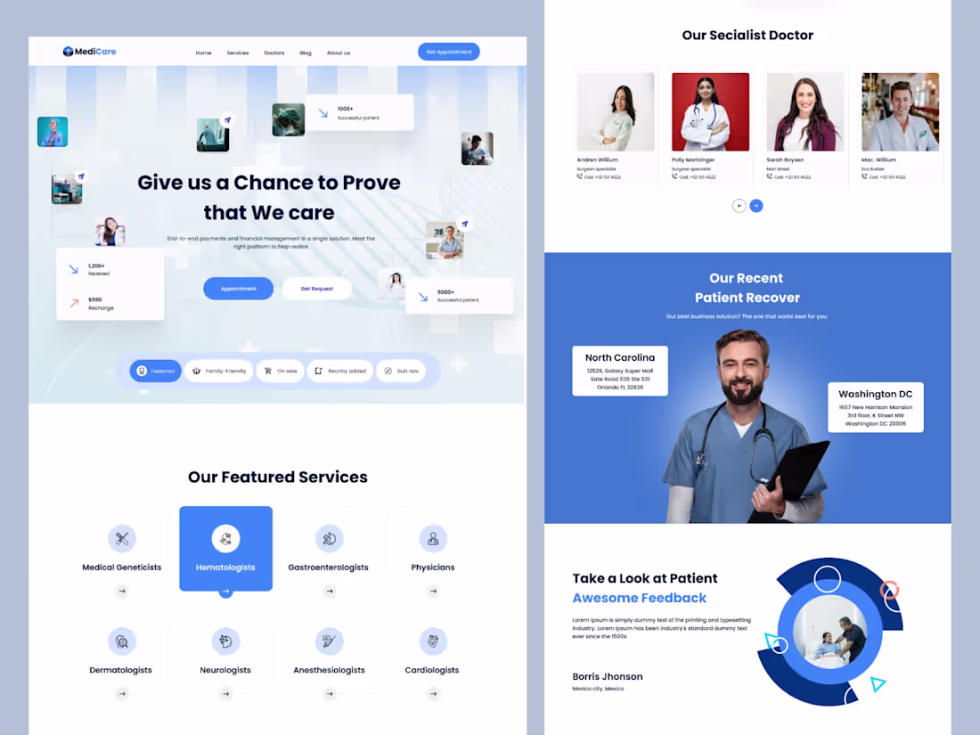 Cover image for Modern Private Clinic Landing Page