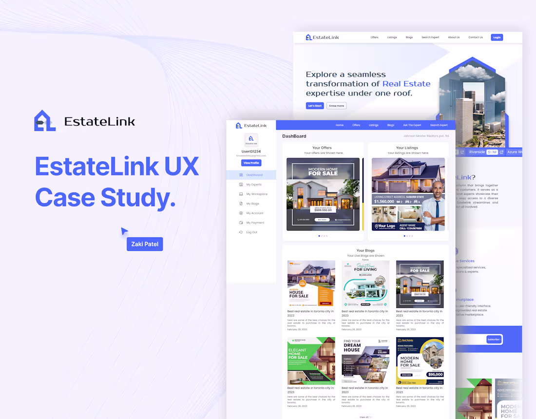 Cover image for EstateLink : A revolutionary real estate platform