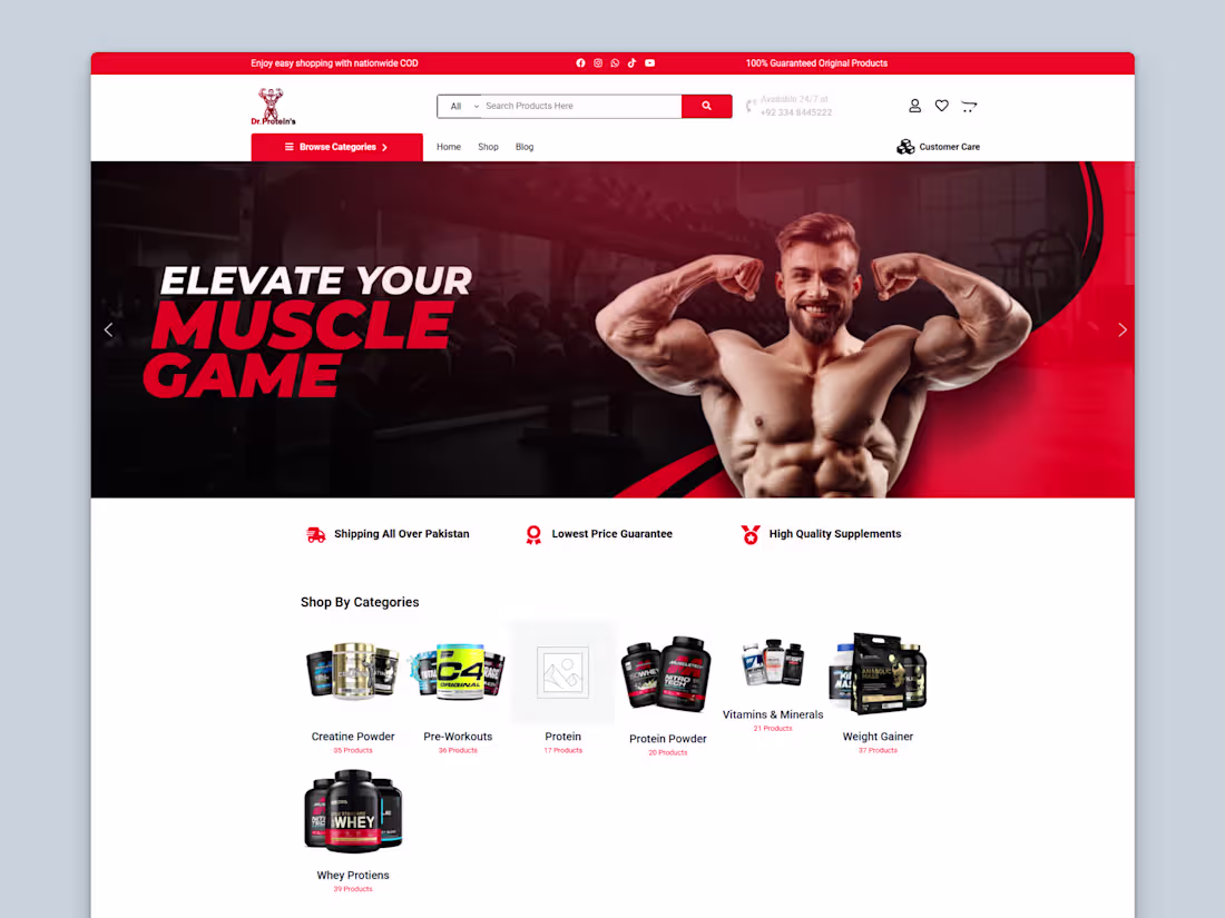 Cover image for Dr. Protein’s | eCommerce Website Design & Development