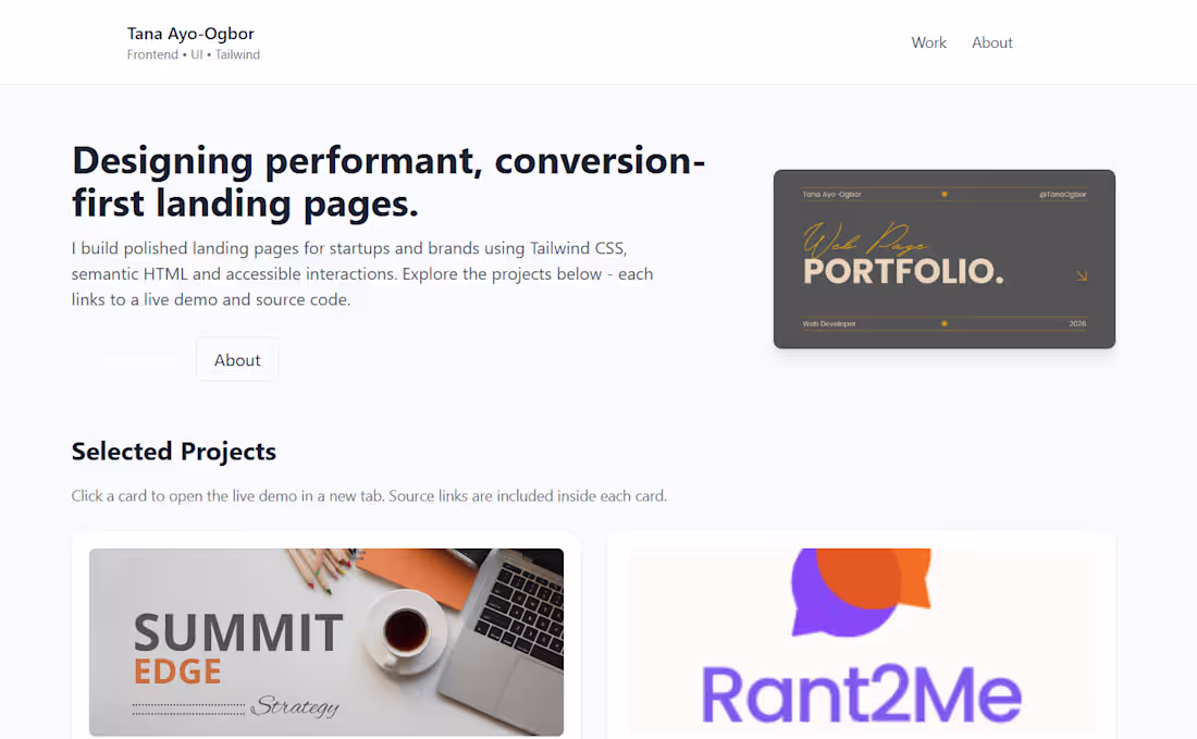Cover image for Website Designer, and some samples