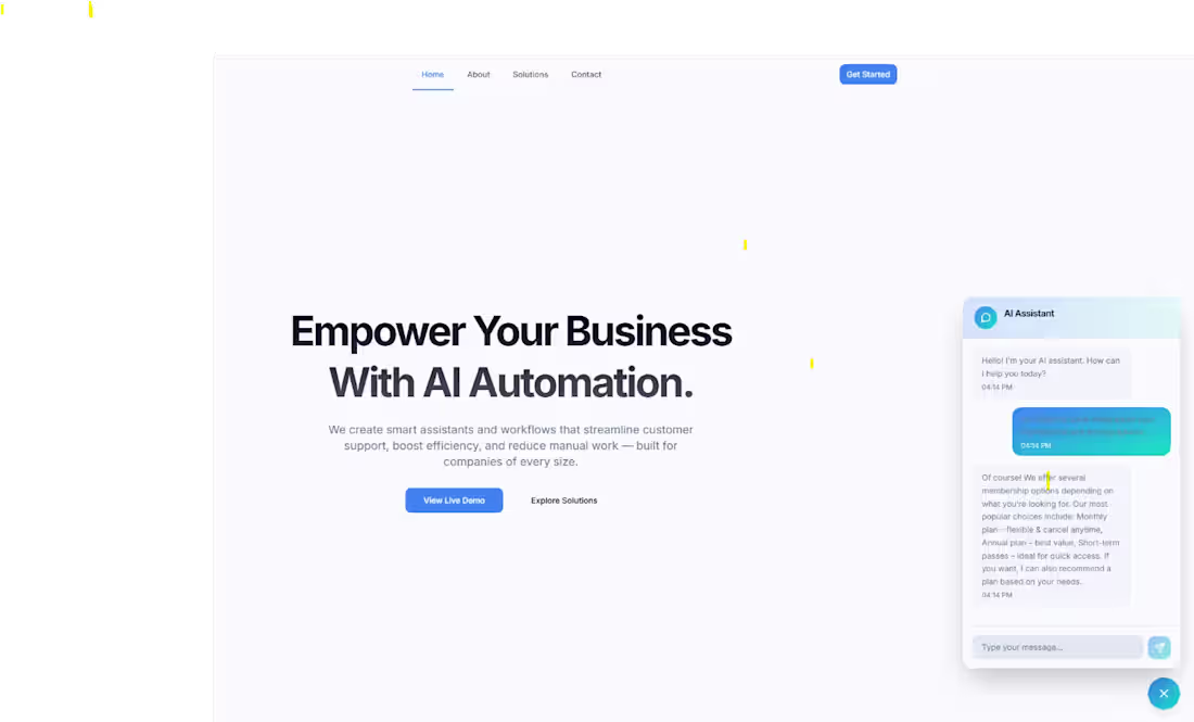 Cover image for AI Website Chatbot – Custom Support Bot for Your Business