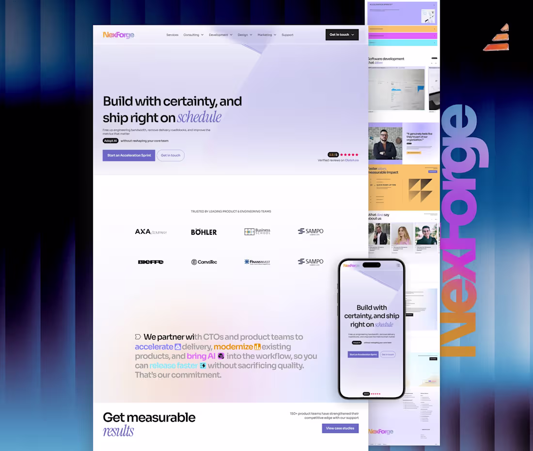 Cover image for NEXFORGE is a premium landing page