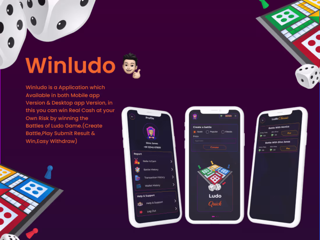 Cover image for Winludo UI Design (Game Ui)