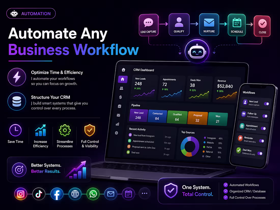 Cover image for [Automation] Business Flows & CRM (Make, N8N & Zapier)