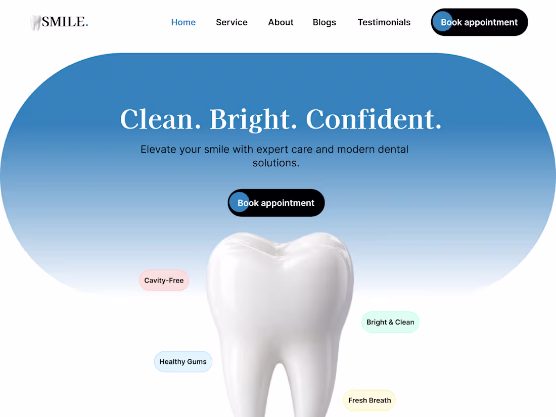 Cover image for Designed a modern healthcare website