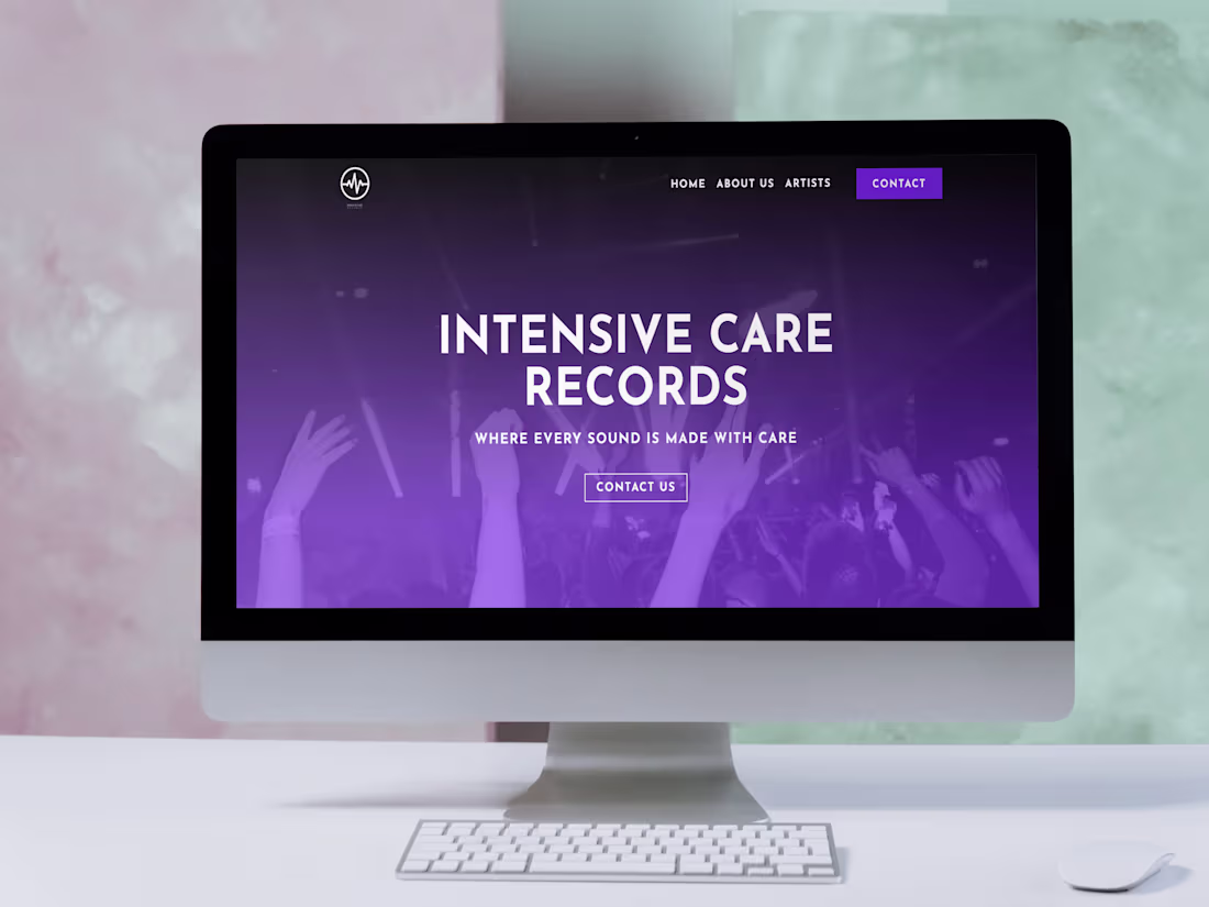 Cover image for Intensiv Care Records - Divi Website Design