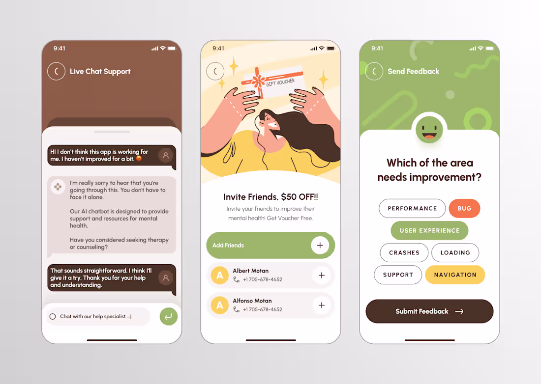 Cover image for AI Mental Health App Design

A
