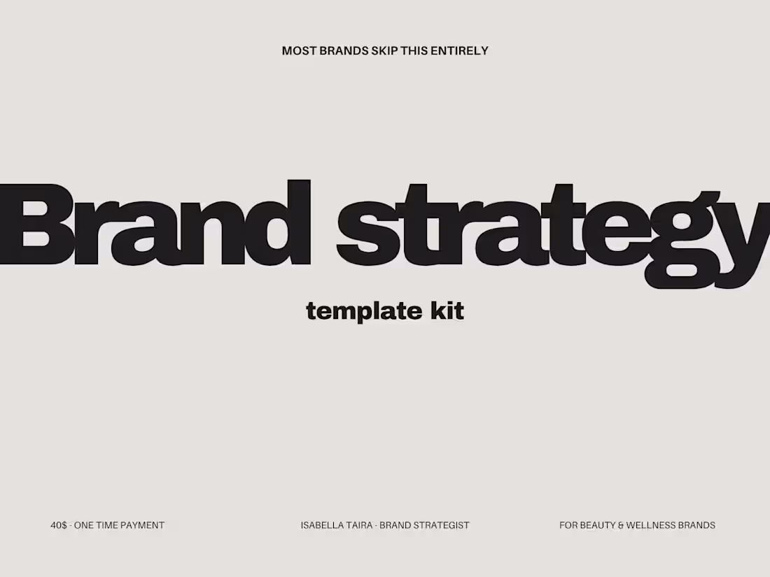 Cover image for Brand Strategy Template Kit —