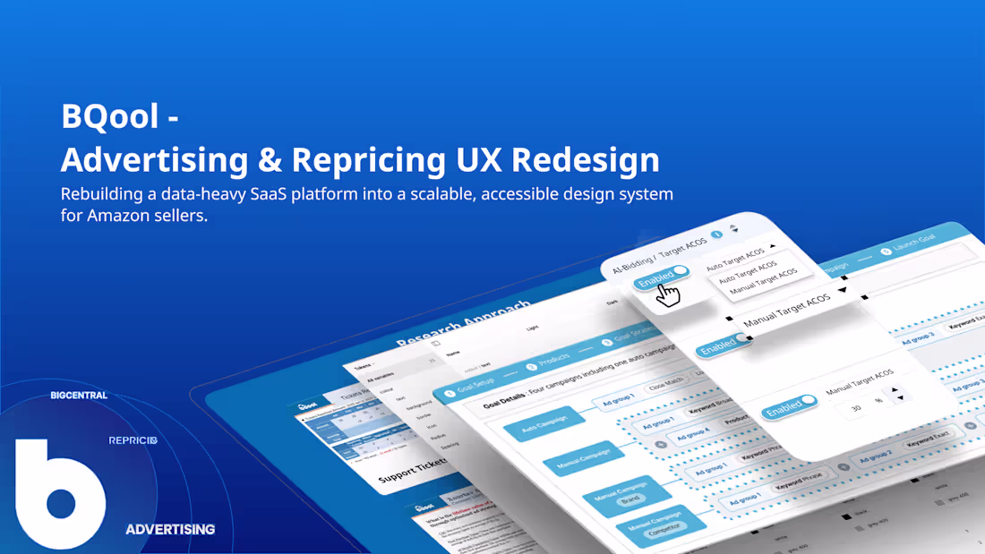 Cover image for BQool - Advertising & Repricing UX Redesign