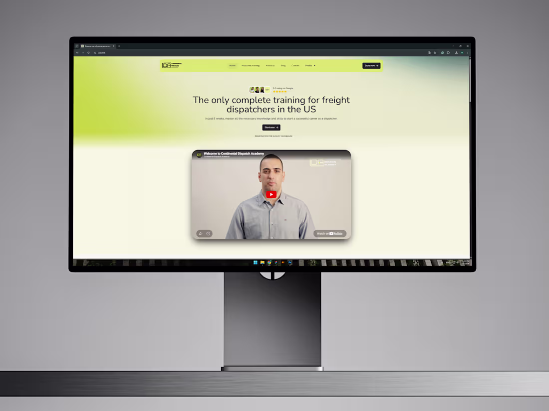 Cover image for Continental Dispatch Academy Website Redesign