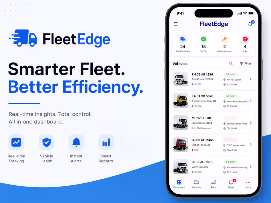 Cover image for FleetEdge — Vehicle Management Mobile App