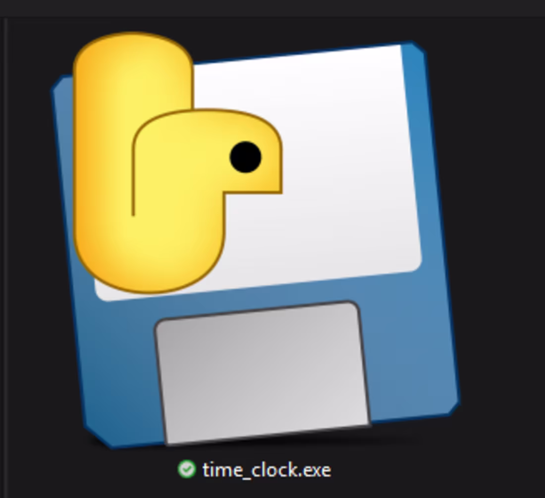 Cover image for Built a time clock app using python. Runs in Windows 10-11 w...
