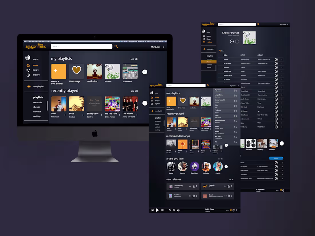 Cover image for Amazon Music Player Redesign - Case Study