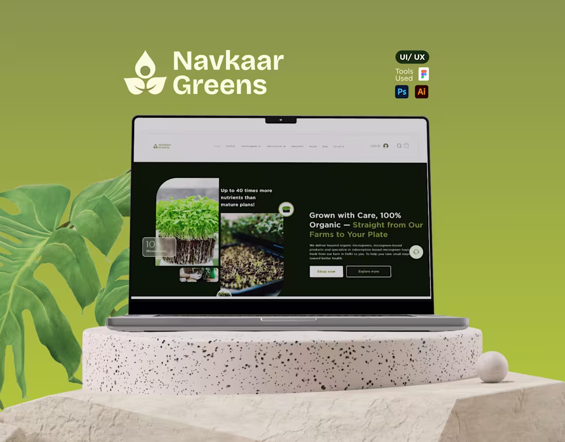 Cover image for Navkaar Greens - Website UI Design