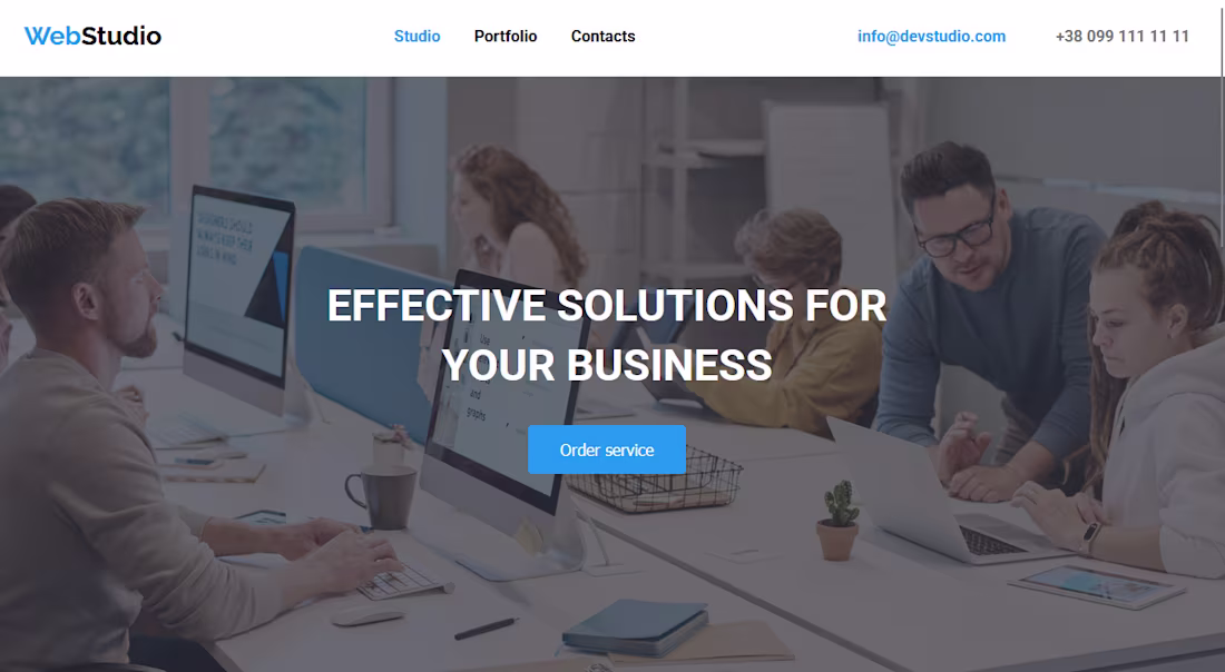 Cover image for Responsive business website created with