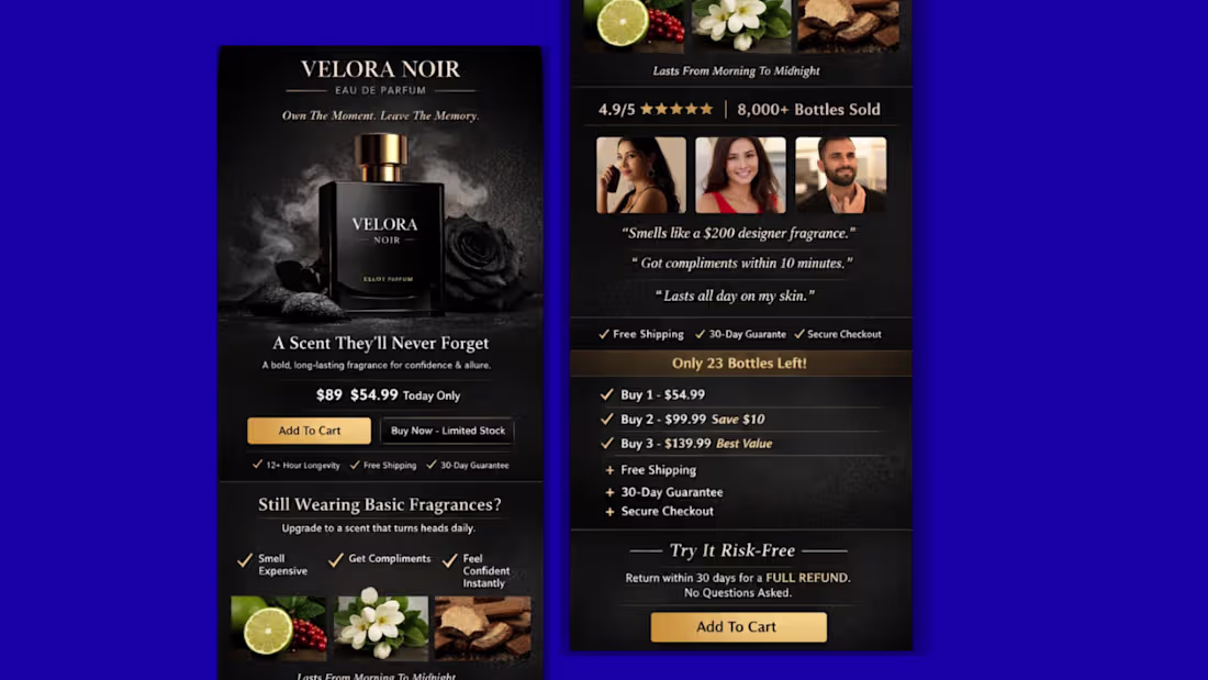 Cover image for This high converting perfume landing