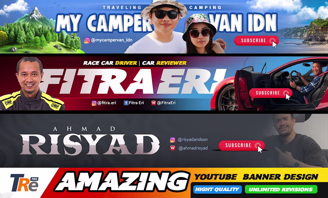 Cover image for YOUTUBE BANNER DESIGN