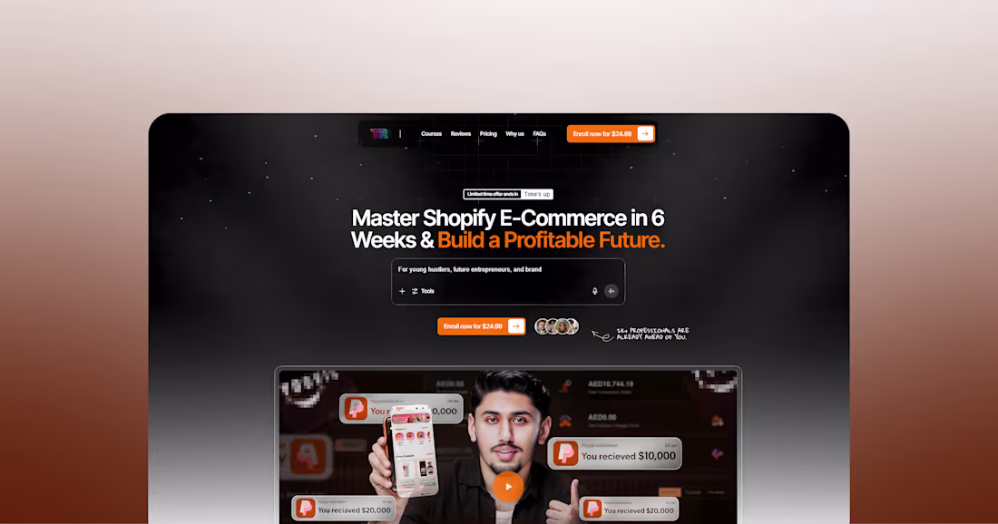 Cover image for New Project: Talha Reviews – E-commerce Learning Agency Webs...