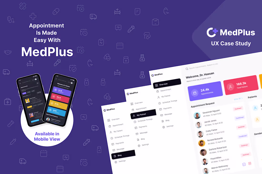 Cover image for MedPlus - Consulting A Doctor Made Easy With MedPlus :: Behance