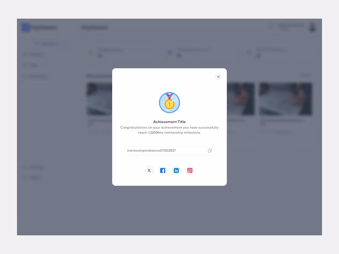 Cover image for Achievement I designed this achievement modal to make progre...