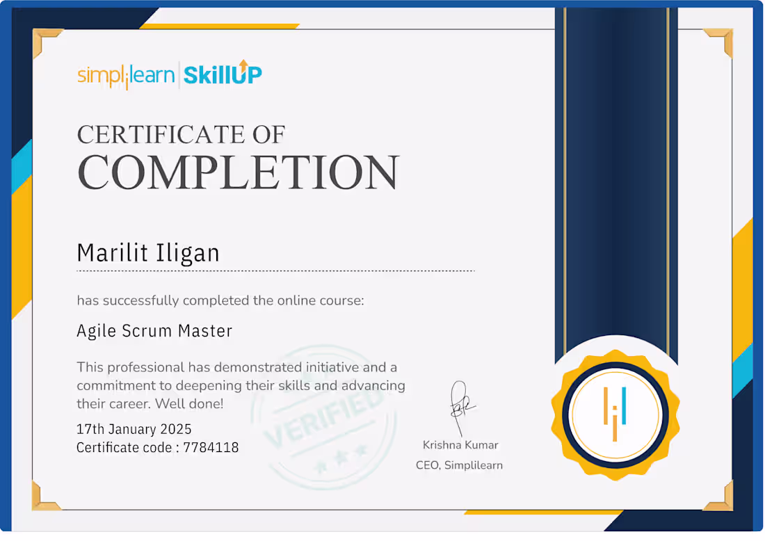 Cover image for Agile Scrum Master