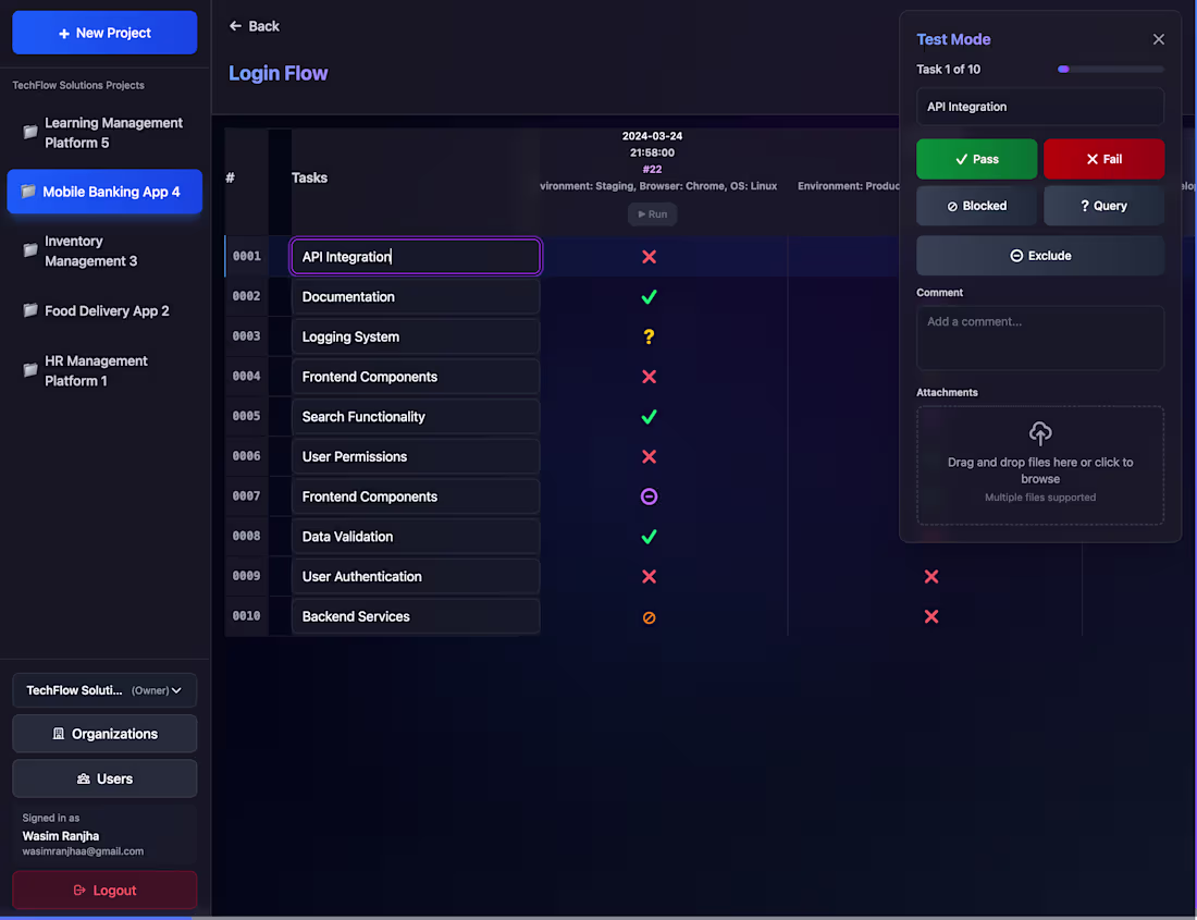 Cover image for Design and Development of TestFlow QA Management Platform