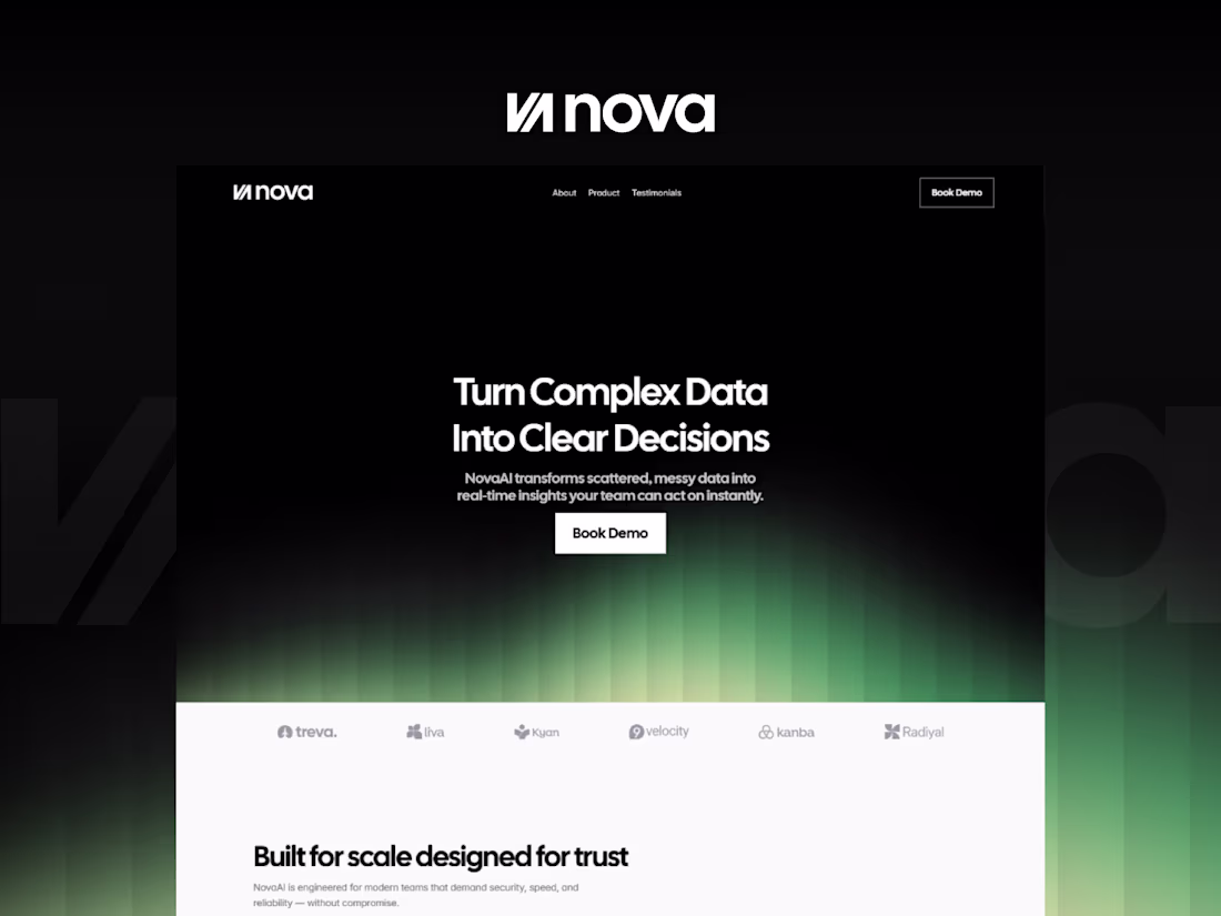Cover image for NovAI Website Design and Development Project