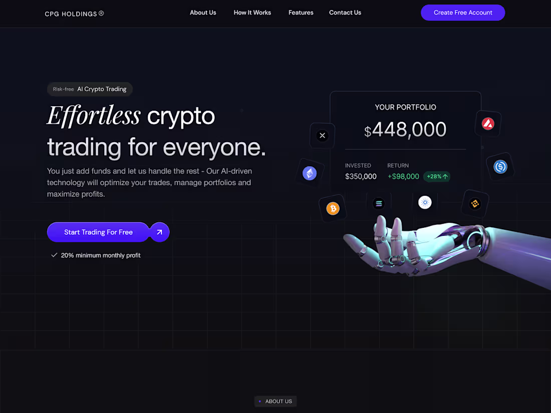 Cover image for AI Crypto Investment Landing Page